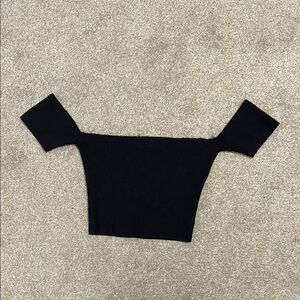 Silence + Noise Black Off-Shoulder Top Urban Outfitters